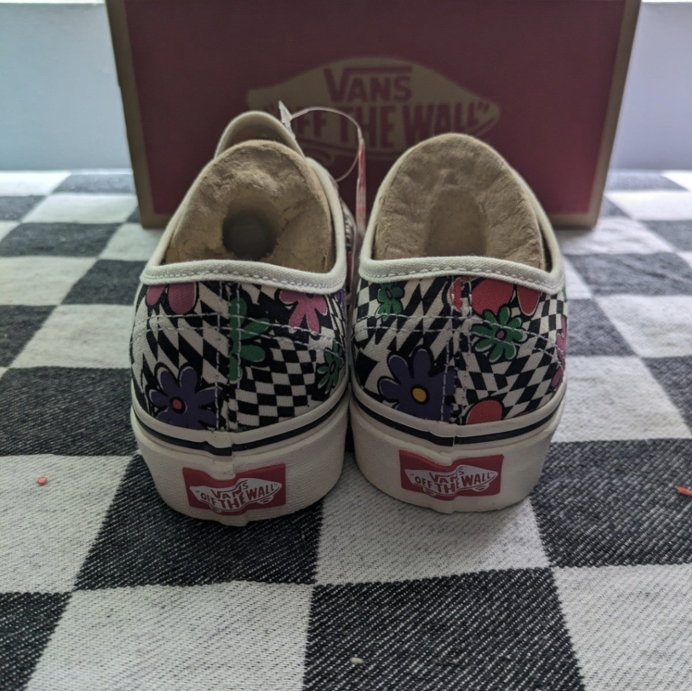 Vans Authentic Women Size 5 Printed Floral Check Marshmallow Classic 092025 - Picture 11 of 11